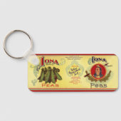  groenten kunnen kunst opnoemen, iona-erwten sleutelhanger (Achterkant)