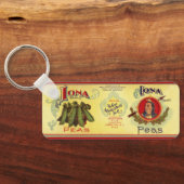  groenten kunnen kunst opnoemen, iona-erwten sleutelhanger (Achterkant)