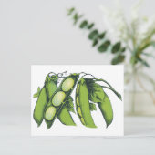 groenten; limabonen, biologisch Boerderij Briefkaart (Staand voorkant)