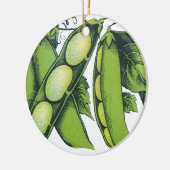 groenten; limabonen, biologisch Boerderij Keramisch Ornament (Links)