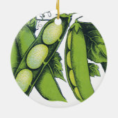 groenten; limabonen, biologisch Boerderij Keramisch Ornament (Achterkant)