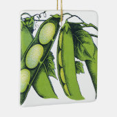  groenten; limabonen, biologisch Boerderij Keramisch Ornament (Rechts)