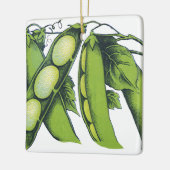 groenten; limabonen, biologisch Boerderij Keramisch Ornament (Links)