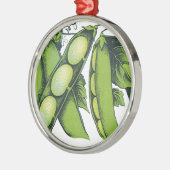  groenten; limabonen, biologisch Boerderij Metalen Ornament (Links)