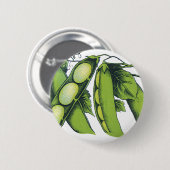 groenten; limabonen, biologisch Boerderij Ronde Button 5,7 Cm (Voorkant /achterkant)