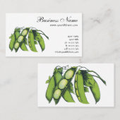 groenten; limabonen, biologisch Boerderij Visitekaartje (Voorkant / Achterkant)
