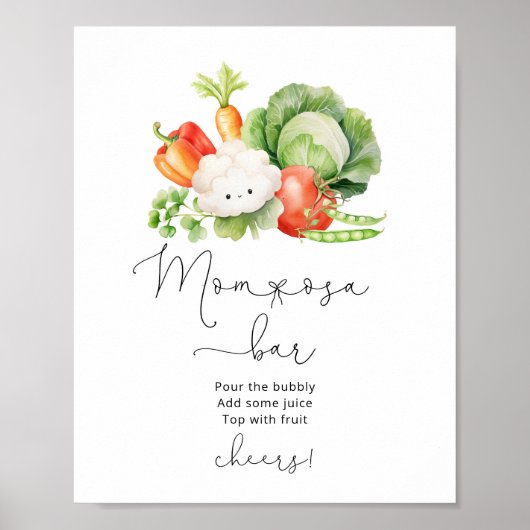 Groenten lokaal geteelde boeren mom-osa bar poster (Voorkant)