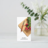 Groenten Mes Snijplank Catering Chef Visitekaartje (Staand voorkant)