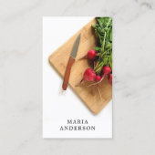 Groenten Mes Snijplank Catering Chef Visitekaartje (Voorkant)