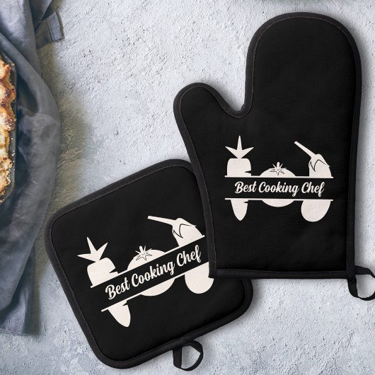 Groenten Monogram Ovenwant & Pannenlap Set