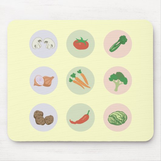 Groenten Mousepad Muismat (Voorkant)