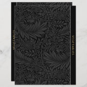 Groenten | Ontvanger divider |  zwarte Floral (Voorkant / Achterkant)