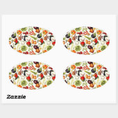  groenten ovale sticker (Vel)