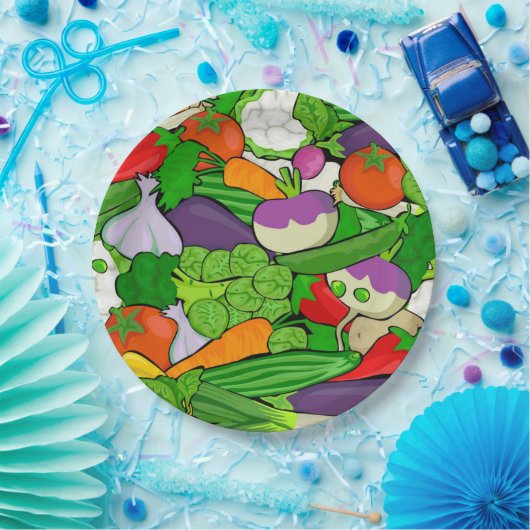 Groenten Papieren Bordje (Feest)