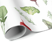 Groenten Patroon Boeren Markt Lokaal Geteeld Cadeaupapier (Rol Hoek)