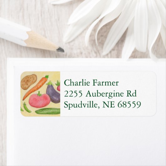 Groenten retour adreslabel etiket (Insitu)