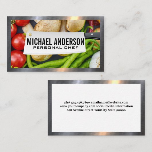 Groenten | Slagersmes | Culinair Visitekaartje (Voorkant / Achterkant)