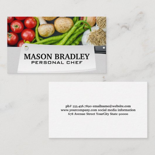 Groenten | slagersmes visitekaartje (Voorkant / Achterkant)