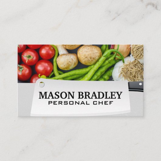 Groenten | slagersmes visitekaartje (Voorkant)