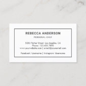 Groenten Snijplank Catering Personal Chef Visitekaartje (Achterkant)