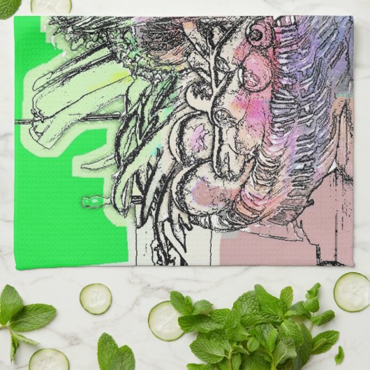 GROENTEN THEEDOEK (Gevouwen)