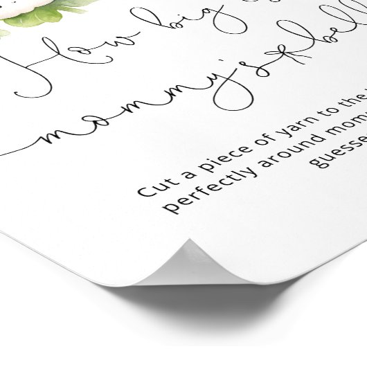 Groenten tuin hoe groot is mama's buik spel poster (Hoek)