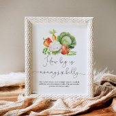 Groenten tuin hoe groot is mama's buik spel poster