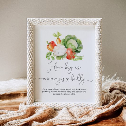 Groenten tuin hoe groot is mama's buik spel poster