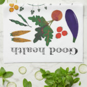 Groenten uit tuintheekdoek theedoek (Gevouwen)