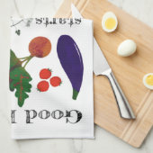 Groenten uit tuintheekdoek theedoek (Quarter Fold)