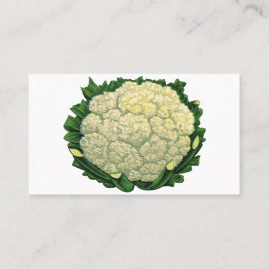 groenten Veggies bloemkool Visitekaartje (Achterkant)