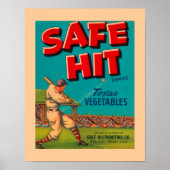 Groenten Veilig eten Vintage en Poster (Voorkant)