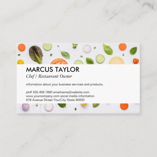 Groenten | Voedingspatroon Visitekaartje (Achterkant)