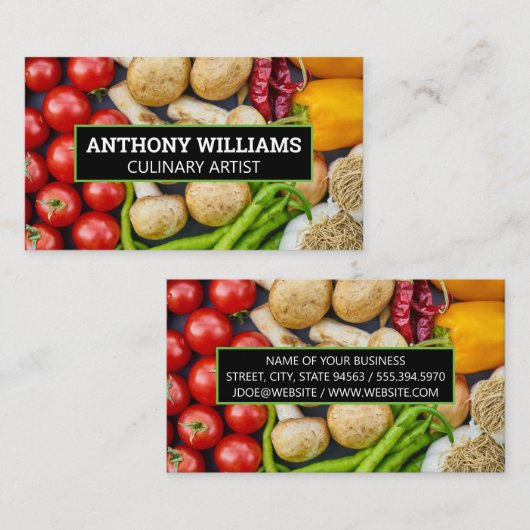 groenten, vruchten, specerijen | Cultuur Visitekaartje (Voorkant / Achterkant)