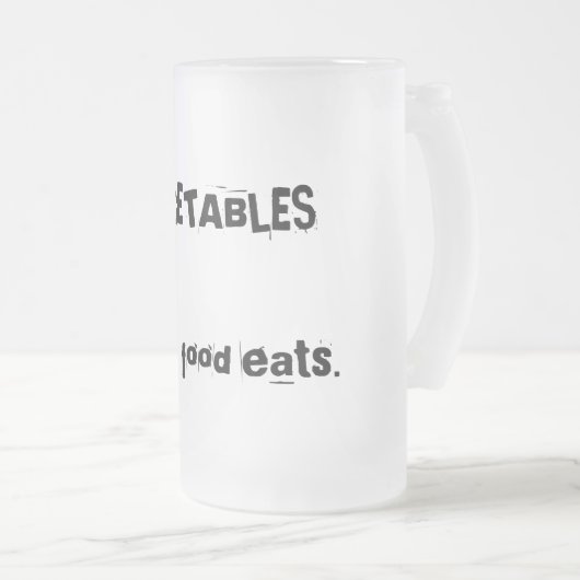 GROENTEN: Wat eten eet. Matglas Bierpul (Voorkant rechts)