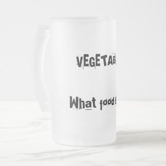 GROENTEN: Wat eten eet. Matglas Bierpul (Voorkant links)