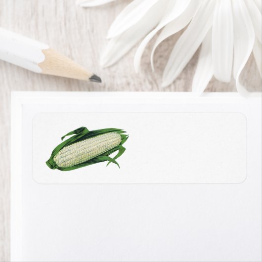  groenten Witte korn op de krab Etiket (Insitu)