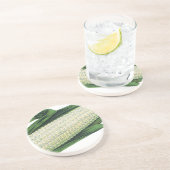 groenten Witte korn op de krab Zandsteen Onderzetter (Zijkant)