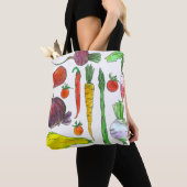 Groenten Wortelen Asperges Bieten Markt Grocery Tote Bag (Dichtbij)