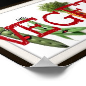 Groenten zijn geweldig Cartoon Poster (Hoek)