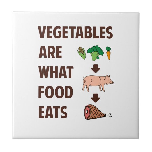 Groenten zijn wat voedsel eet tegeltje (Voorkant)