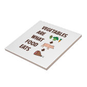 Groenten zijn wat voedsel eet tegeltje (Zijkant)