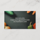 Groenten | Zwarte achtergrond Visitekaartje (Achterkant)