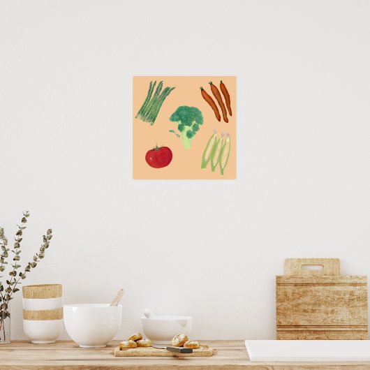 Groentenassortiment op maat gemaakte posters (Keuken)