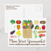 Groentenboer- en tuinbouwproducten briefkaart (Voorkant / Achterkant)