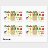 Groentenboer- en tuinbouwproducten rechthoekige sticker (Vel)