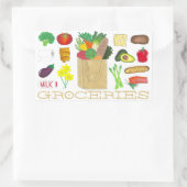 Groentenboer- en tuinbouwproducten rechthoekige sticker (Tas)