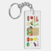 Groentenboer- en tuinbouwproducten sleutelhanger (Voorkant Links)
