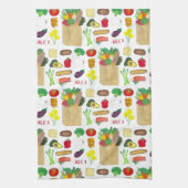 Groentenboer- en tuinbouwproducten theedoek (Verticaal)