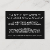 Groentenboer- en tuinbouwproducten visitekaartje (Achterkant)